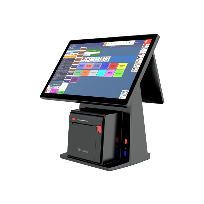 Scangle D2 Kassensystem Touch POS Terminal With inbuilt 80mm Thermal Printer